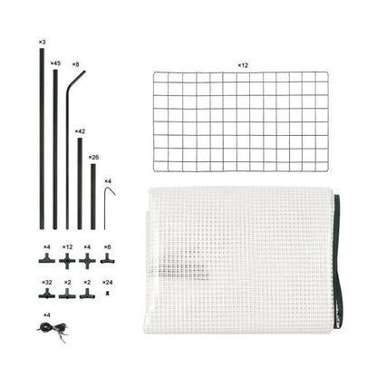 WOLTU Serre de Jardin PE pour légumes avec Porte, Blanc, 143x215x195cm