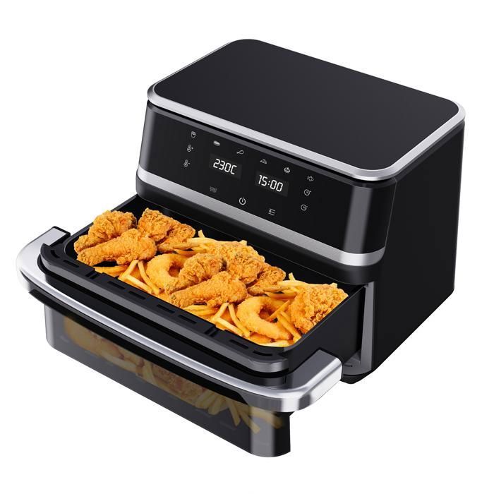 Friteuse sans huile Vulcanterre - Airfryer BW8020D - 12 L Capacité  - Cuisine multi - programmes - Cavité métallique - Écran LED
