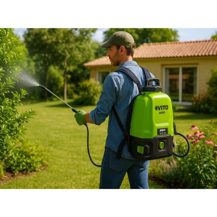 Pulvérisateur à Batterie 20V - 16L Batterie Lithium 2Ah + Chargeur Végetaux jardin toitures VITO