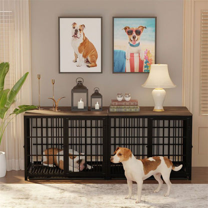 BingoPaw Cage pour Petit Chien Intérieur Caisse Chien Petite Taille Meuble Chiens 78.5x56.5x65cm