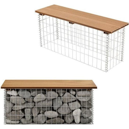 WPC banc du jardin gabion gris