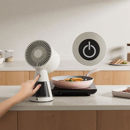 CIARRA Hotte Aspirante Portable Pose Libre Extracteur de Cuisine 3pcs Filtres Blanc