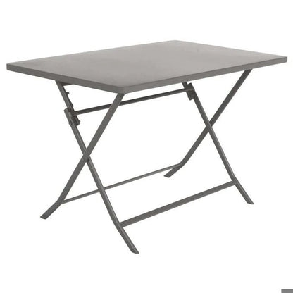 Table de jardin pliante carrée "Greensboro" pétrole 2 places en acier traité époxy - Hespéride