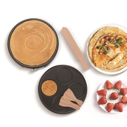 SENYA Crêpière électrique 1500 W - 2 plaques interchangeables - Crêpe Time