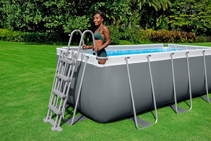 Bestway Steel Pro Max Kit Piscine Hors Sol - 412 cm x 201 cm x 122 cm - Gris foncé