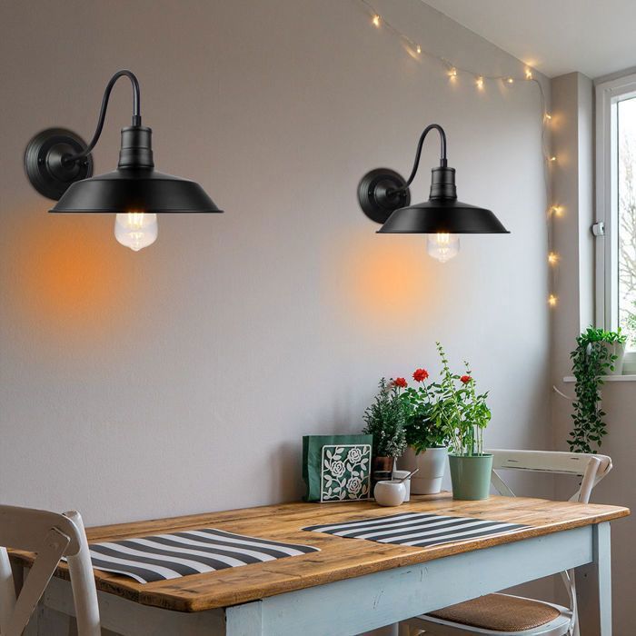 Applique murale d'extérieur - Moderne - Blanc - 2x E27 - Métal anti-rouille