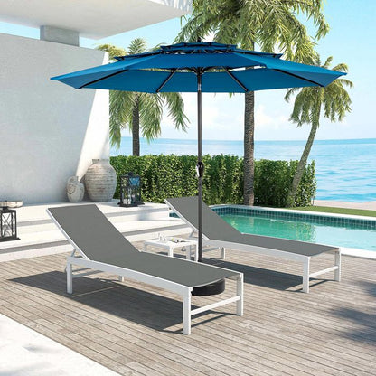 Parasol - Gutent - Rectangulaire - Bleu - 294x294cm - Mât déporté