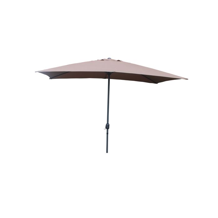 SPEZIA - Parasol droit rectangulaire 3x2 m chocolat