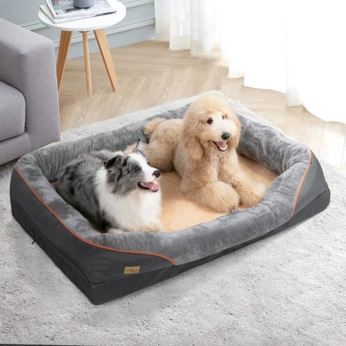 BingoPaw Panier Chien XXL Lit pour Chien Grande Taille Coussin pour Chien Déhoussable Orthopétique 97 x 72 x 30 cm