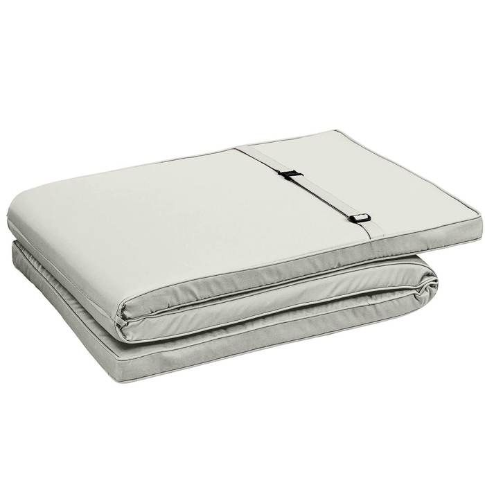 Lot de 2 coussins bain de soleil polyester bleu 186 x 53 x 5 cm Picchu - Oviala