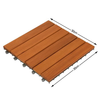 Dalles de terrasse bois d’acacia certifié FSC® 4m² dalle 30x30cm système de clips dalle découpe possible dalle de jardin