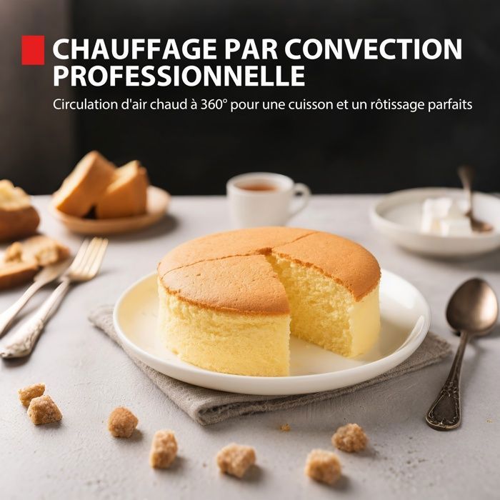 Micro-ondes combin pose libre MW3-SAC26SF(BK) 26L, 900W  Gril 1000W  Convection 2100W - Connection WiFi & Friteuse sans huile