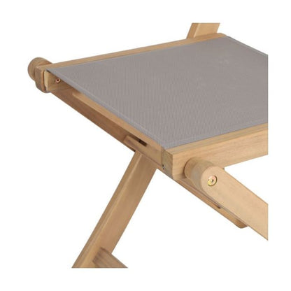 Lot de 2 chaises de jardin RIMINI en bois d'acacia FSC et textilène taupe