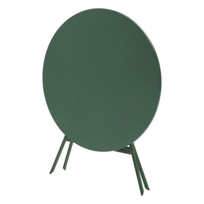 Table de jardin pliante ronde "Greensboro" vert olive 2 places en acier traité époxy - Hespéride