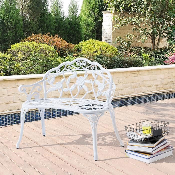 Banc de jardin en métal