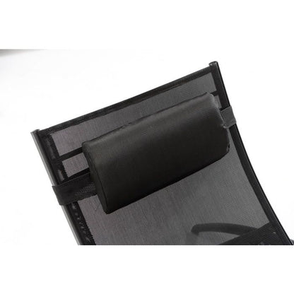 LIMEA - Lot de 2 transats ajustables noirs avec coussin