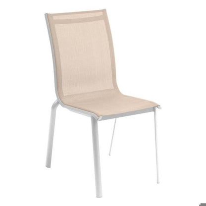 Chaise de jardin empilable "Axant" bleu canard & graphite en aluminium traité époxy - Hespéride