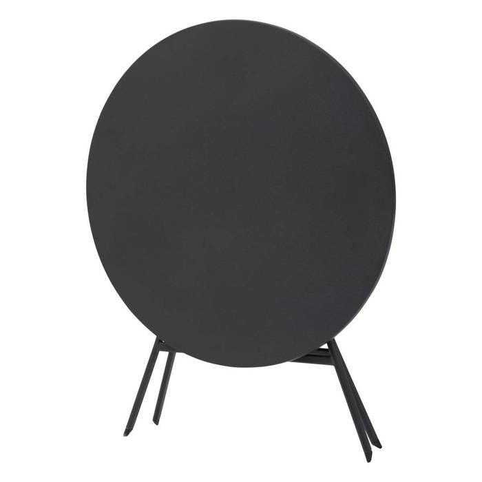 Table de jardin pliante ronde "Greensboro" vert olive 2 places en acier traité époxy - Hespéride