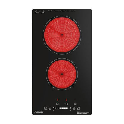 Plaque de Cuisson Vitrocéramique FIREGAS - 4 zones 7200W - L59 x P52 cm - Noir