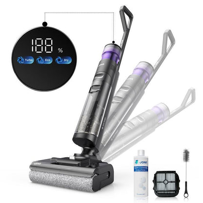 Aspirateur Laveur Sans Fil-JONR ED12 Pro,Aspirateur sans Fil 4 en 1,Autonettoyage 70°C,Séchage à air chaud 80°C,40 Mins (230 m²)