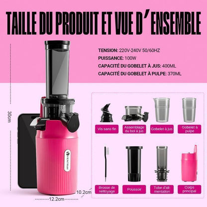 Extracteur de Jus - VENTRAY - Ginnie - Compact - 100 Watt - Jaune