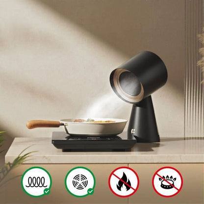 CIARRA Hotte Aspirante Portable Pose Libre Extracteur de Cuisine 3pcs Filtres Blanc