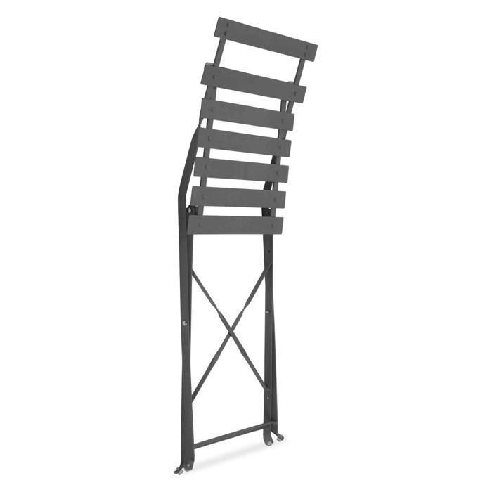 Table de jardin et 2 chaises acier 60 cm vert cactus Rome - Oviala