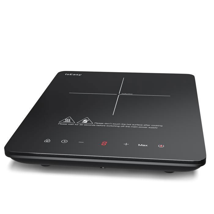Table de cuisson à induction - ISEASY - 2 feux - Écran tactile - 3400W - Verrouillage enfant