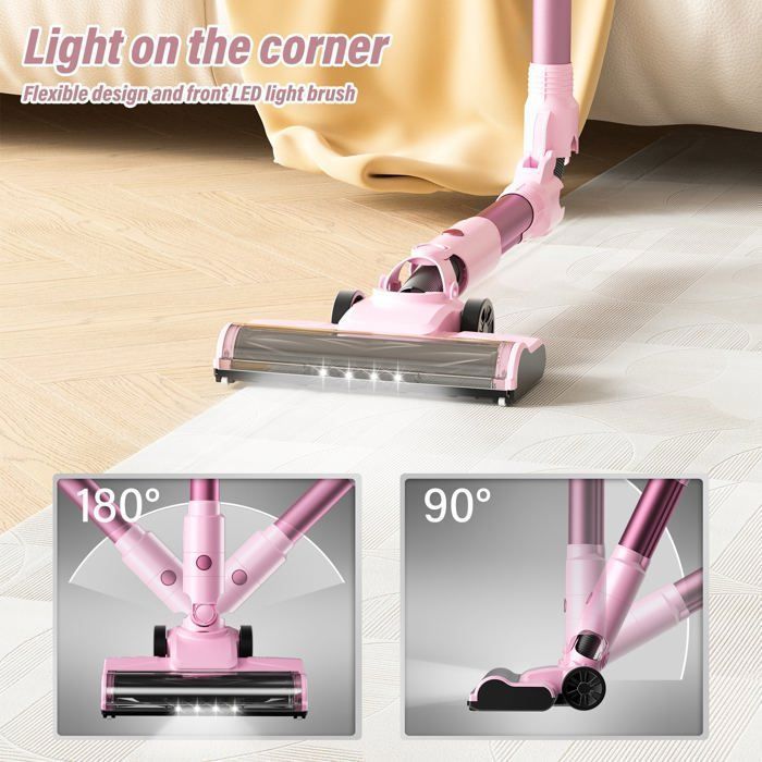 Aspirateur balai - STANEW - 45000Pa/550W - Pliable 180° - 40 min autonomie - Brosse anti-emmêlement