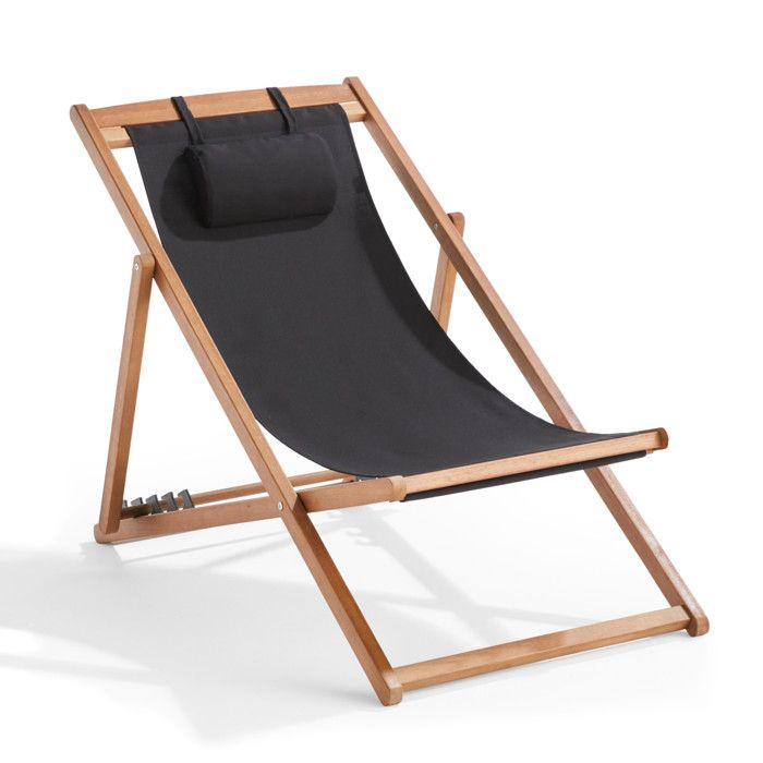 Lot de 2 chiliennes eucalyptus noir Socoa - Oviala