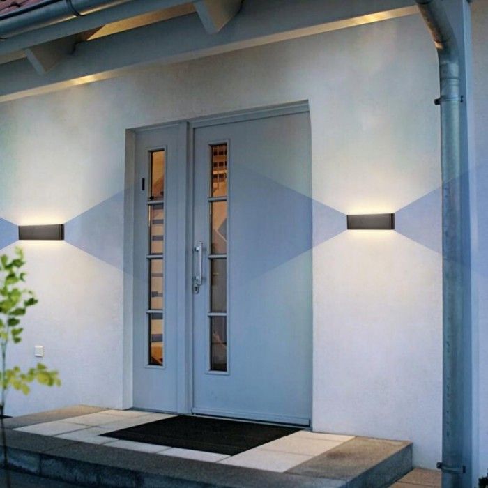 Applique murale - SMOTOP (lot de 2) - Noir - LED 6W - 24 cm