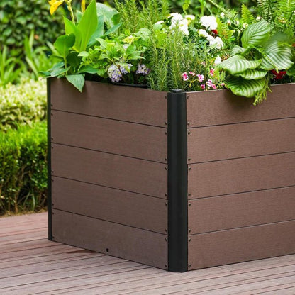 Garvee BAC A FLEUR ,Potager sur Pieds Surélevé avec Bâche en Filet,  Jardinière Surélevée en Métal avec Serre, Beige ,180x90x30cm
