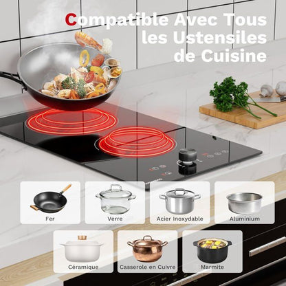 Plaque vitrocéramique WEHIMO XINLT2V-48 4 foyers 7200W