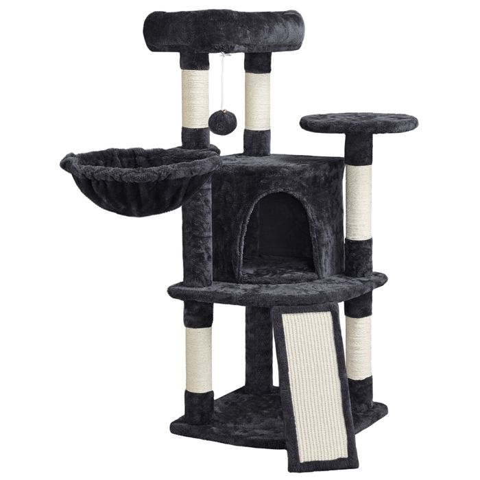 Yaheetech Arbre à Chat en Sisal Griffoir Grattoir Tour de Jeux pour Chat avec Centre d'activités Arbre a Chat Hauteur 107cm Rose