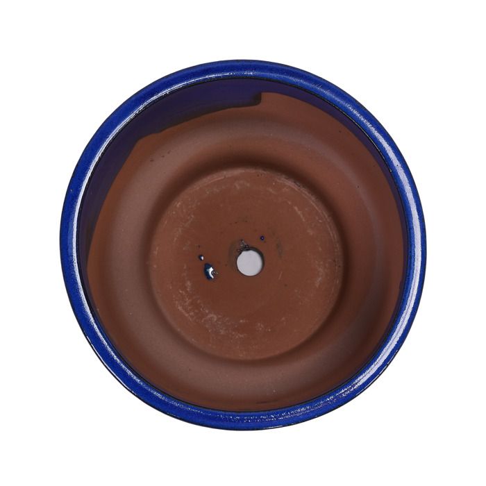 Pots de Fleur en Céramique- Set de 3 pièces-Ø 38,1/30,5/22,9 cm-Bleu