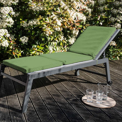 Lot 2 coussins bain de soleil polyester bleu 186 x 53 x 5 cm Picchu - Oviala