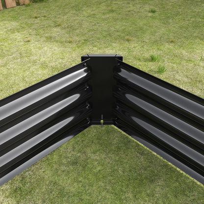 Jardinière surélevée extérieure - BELLEMAVE - Bac de jardin en métal - Sans fond - 232 x 113,5 x 30 cm - Vert
