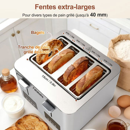 Grille-pain - 7MAGIC - 6015LC - 1400W - 6 niveaux de dorage - 2 fentes extra larges