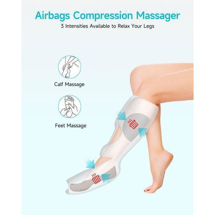 Masseur pour jambes, ALLJOY, avec fonctions de chauffage et de pression réglables, plusieurs intensités, cadeau pour les aînés