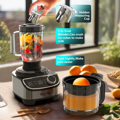 Robot culinaire - FIMEI - HGM-420 - 800W - Bol 1,5 L - 3 vitesses + Pulse