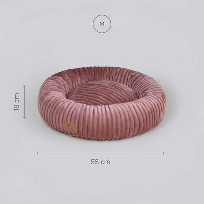 Grand lit pour chien PELUVIO Koya - Moelleux - Avec coussin - 75 x 75 cm - Rose