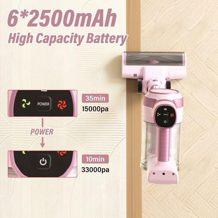 Aspirateur balai - STANEW - 45000Pa/550W - Pliable 180° - 40 min autonomie - Brosse anti-emmêlement