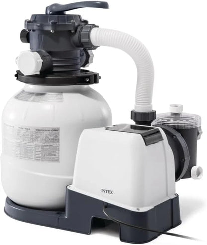 Intex SX2100 Plus Pompe de filtre à sable W/RCD (220-240 V) 26656GS (débit de la pompe : 7,9 m³/h)
