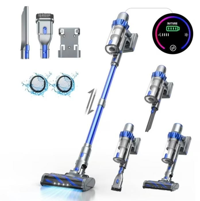 BUTURE VC90 Aspirateur Balai sans Fil – 65 kPa/600W/60 min – SmartSpeed– Charge rapide –Batterie amovible- Idéal sols durs & tapis