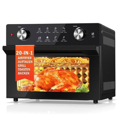 Friteuse sans Huile 12L - Panier Flexible - Écran LED - Cuisson 360° Sans Huile - 10 Programmes - Fenêtre transparente - Air fryer
