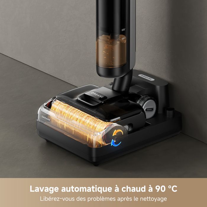 ASPIRATEUR Balai Aspirateur Laveur DREAME H12 Pro FlexReach, porte  Plat  180,schage 5 Min,18 kPa,Nettoyage Deux Bords