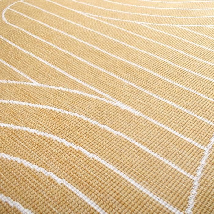 Tapis extérieur, kilim reversible 120x170 LYN2 U REVERSIBLE jaune et crème