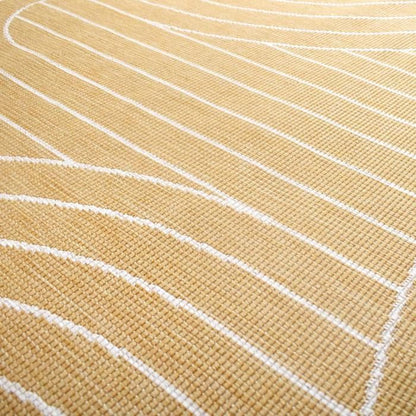 Tapis extérieur, kilim reversible 120x170 LYN2 U REVERSIBLE jaune et crème
