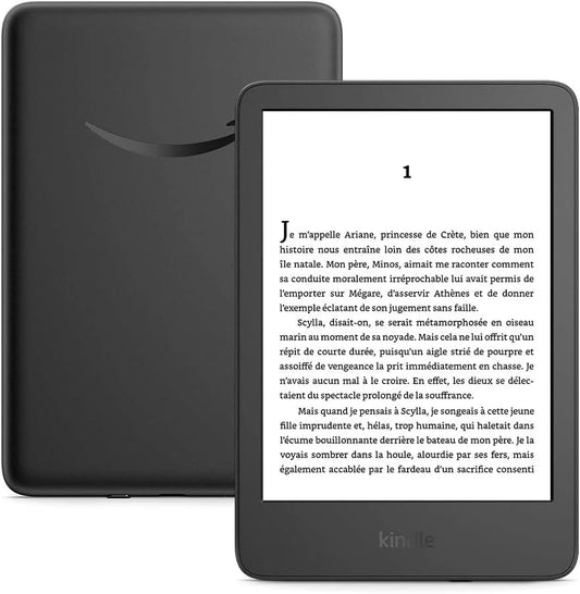 Amazon Kindle (Nouvelle génération) - Le plus léger et compact, avec écran antireflets, changements de page plus rapides et éclairage avant réglable - 16 Go - Avec publicités - Noir