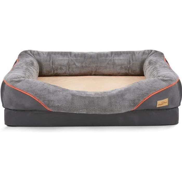 BingoPaw Panier Chien XXL Lit pour Chien Grande Taille Coussin pour Chien Déhoussable Orthopétique 97 x 72 x 30 cm